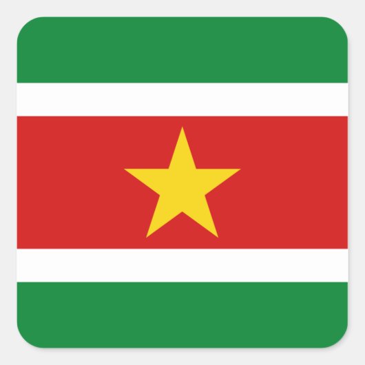 Suriname Flag Sticker (Voorkant)