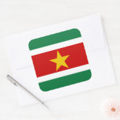 Suriname Flag Vierkante Sticker (Envelop)
