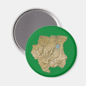 Suriname Kaartmagneet Magneet (Voorkant / Achterkant)
