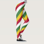 Suriname National Flag Colors Diagonaal gestreept Leggings (Rechts)