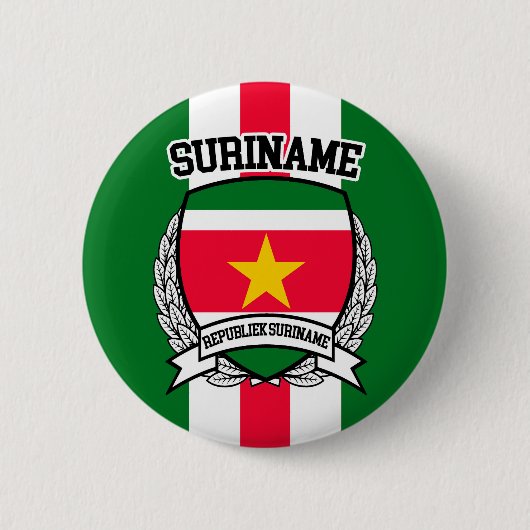 Suriname Ronde Button 5,7 Cm (Voorkant)