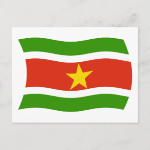 Suriname Vlag Ansichtkaart Briefkaart