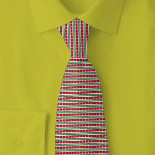 Suriname Vlag Baksteenpatroon Stropdas