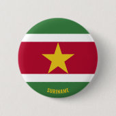 Suriname Vlag Charmante Patriottische Button (Voorkant)