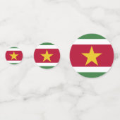 Suriname vlag confetti (Achterkanten)