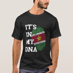 Suriname Vlag Het Zit In Mijn DNA Duimafdruk Surin T-shirt