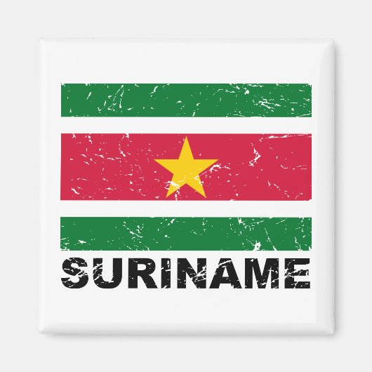 Suriname vlag magneet (Voorkant)