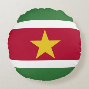 Suriname Vlag Rond Kussen