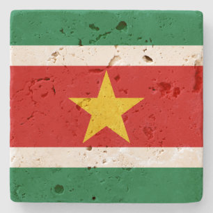 Suriname Vlag Steen Onderzetter