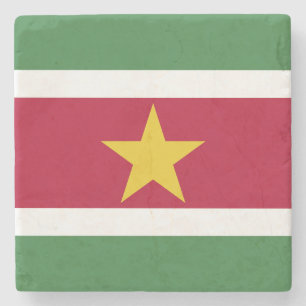 Suriname Vlag Stenen Onderzetter