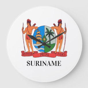 SURINAME wandklok met wapenlaag Grote Klok