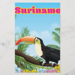 Suriname Zuid-Amerikaans paradijs reisposter Briefpapier