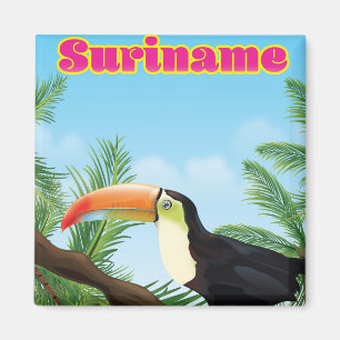 Suriname Zuid-Amerikaans paradijs reisposter Magneet