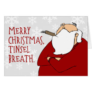 Surly, Cigar-Smoking Père Noël Christmas Card