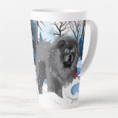 SURPLOMB DE LA RIVIÈRE Tasse en latte noire avec t (Angle droit)