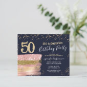 Surpris 50th Birthday Party Glitter Cake (Staand voorkant)