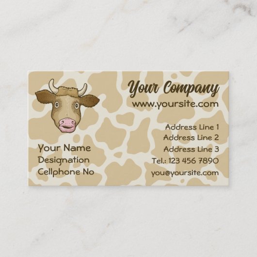 Surpris Carte de visite de vache (Devant)