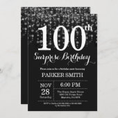 Surprise 100e anniversaire Invitation Parties scin (Devant / Derrière)