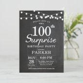 Surprise 100e anniversaire Invitation tableau de b (Debout devant)