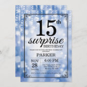Surprise 15e anniversaire Invitation Parties scint (Devant / Derrière)