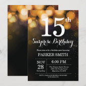 Surprise 15e anniversaire Invitation Parties scint (Devant / Derrière)