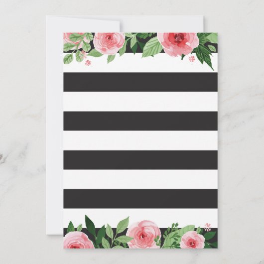 Surprise 16e anniversaire Invitation Femmes. Flora (Dos)