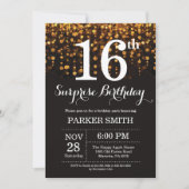 Surprise 16e anniversaire Invitation Parties scint (Devant)
