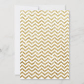 Surprise 16th Birthday Invitation Gold Glitter Kaart (Achterkant)