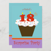 Surprise 18e anniversaire de fête Invitation (Devant / Derrière)