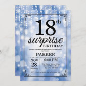 Surprise 18e anniversaire Invitation Parties scint (Devant / Derrière)