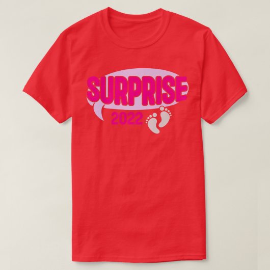 Surprise 2022 Pregnancy Baby Mothers Day T-shirt (Design voorkant)
