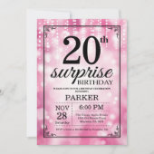 Surprise 20e anniversaire Invitation Parties scint (Devant)