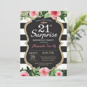 Surprise 21e anniversaire Invitation Femmes. Flora (Debout devant)