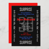 Surprise 30e anniversaire Invitation de fête 30 (Devant / Derrière)