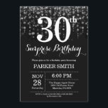 Surprise 30e anniversaire Invitation Parties scint<br><div class="desc">Invitation surprise 30e anniversaire avec des lumières à cordes d'argent avec Arrière - plan Parties scintillant d'argent. Anniversaire de l'Argent. Anniversaire adulte. Hommes ou Femmes Anniversaire Invitation. 13ème 15ème 16ème 18ème 20ème 21ème 30ème 40ème 50ème 60ème 70ème 80ème 90ème 100ème, Tout âge. Pour plus de personnalisation, cliquez sur le bouton...</div>