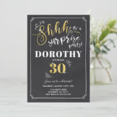 Surprise 30e anniversaire Invitation Vintage Surpr (Debout devant)