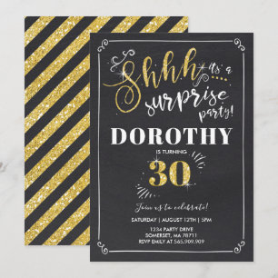 Surprise 30e anniversaire Invitation Vintage Surpr