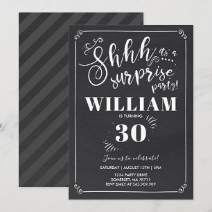 Surprise 30e anniversaire Invitation Vintage Surpr