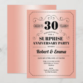 Surprise 30th Jubileum Party - Koraal Kaart (Voorkant / Achterkant)