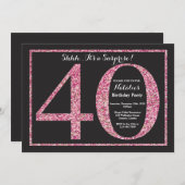 Surprise 40e anniversaire Invitation Parties scint (Devant / Derrière)