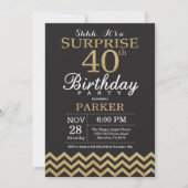 Surprise 40e anniversaire Invitation Parties scint (Devant)