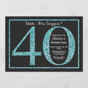 Surprise 40e anniversaire Invitation Parties scint
