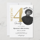 Surprise 40ème anniversaire d'or Invitation avec p (Devant)