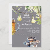 Surprise 40th Backyard BBQ Birthday Invitation Kaart (Voorkant)