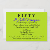 Surprise 50e anniversaire Invitation do-it-yoursel (Devant)