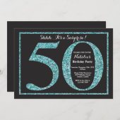 Surprise 50e anniversaire Invitation Parties scint (Devant / Derrière)