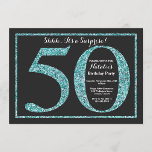 Surprise 50e anniversaire Invitation Parties scint