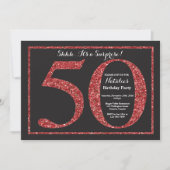 Surprise 50e anniversaire Invitation Parties scint (Devant)