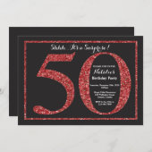 Surprise 50e anniversaire Invitation Parties scint (Devant / Derrière)