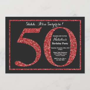 Surprise 50e anniversaire Invitation Parties scint